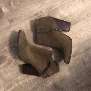 Sole Society Olive Tassel Booties